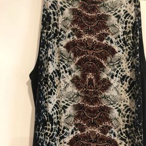 Snake Print Jersey Maxi Dress